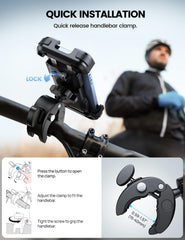 Lamicall 360-degree rotating mount for flexible GPS viewing while riding.