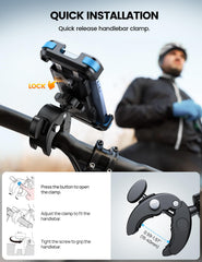 360-degree rotating ball enables portrait or landscape viewing on the mount.
