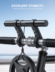 Lamicall extension mounted on handlebars demonstrates extra space for camera mounts