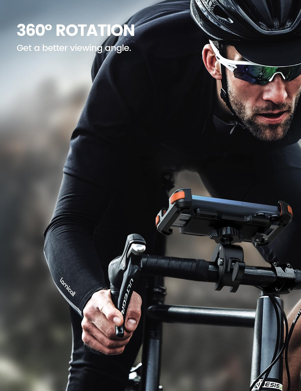 Lamicall bike phone holder offers tool-free quick setup for busy commutes.