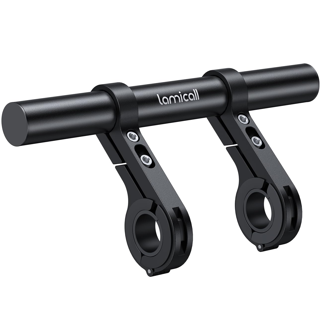 Lamicall bike handlebar extender angled view expands space for lights and GPS devices