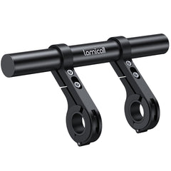 Lamicall bike handlebar extender angled view expands space for lights and GPS devices