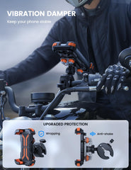 Lamicall bike mount anti-shake keeps your phone steady on rough roads.