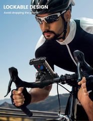 Lamicall bike phone holder universal-compatibility fits iPhone and Android devices up to 15 mm thick