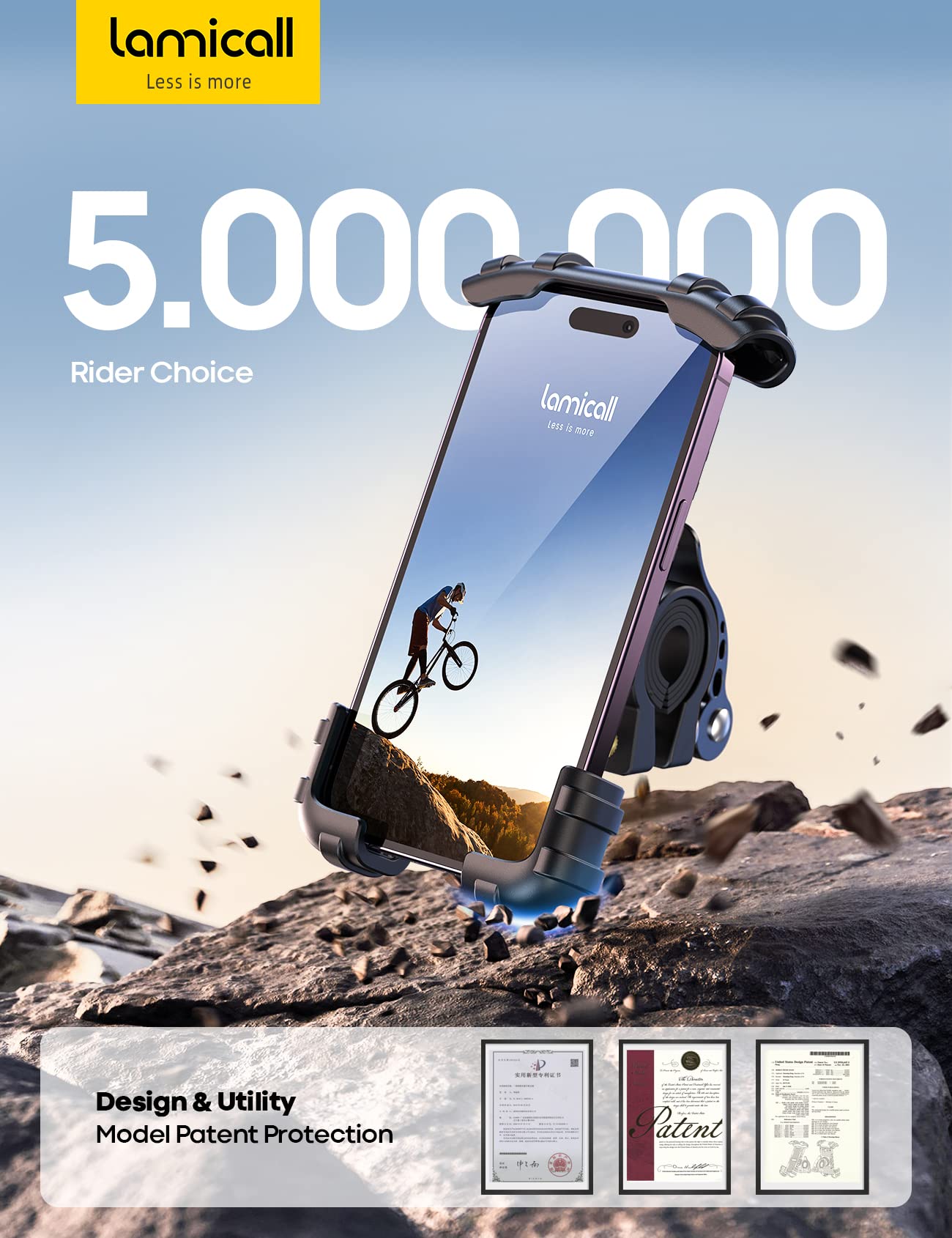 Phone locks with a red switch for added security on the move.