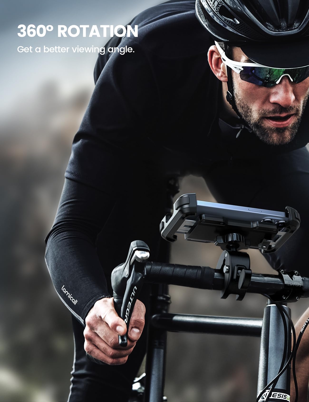 Lamicall handlebar clip adjustable fit for various handlebars.