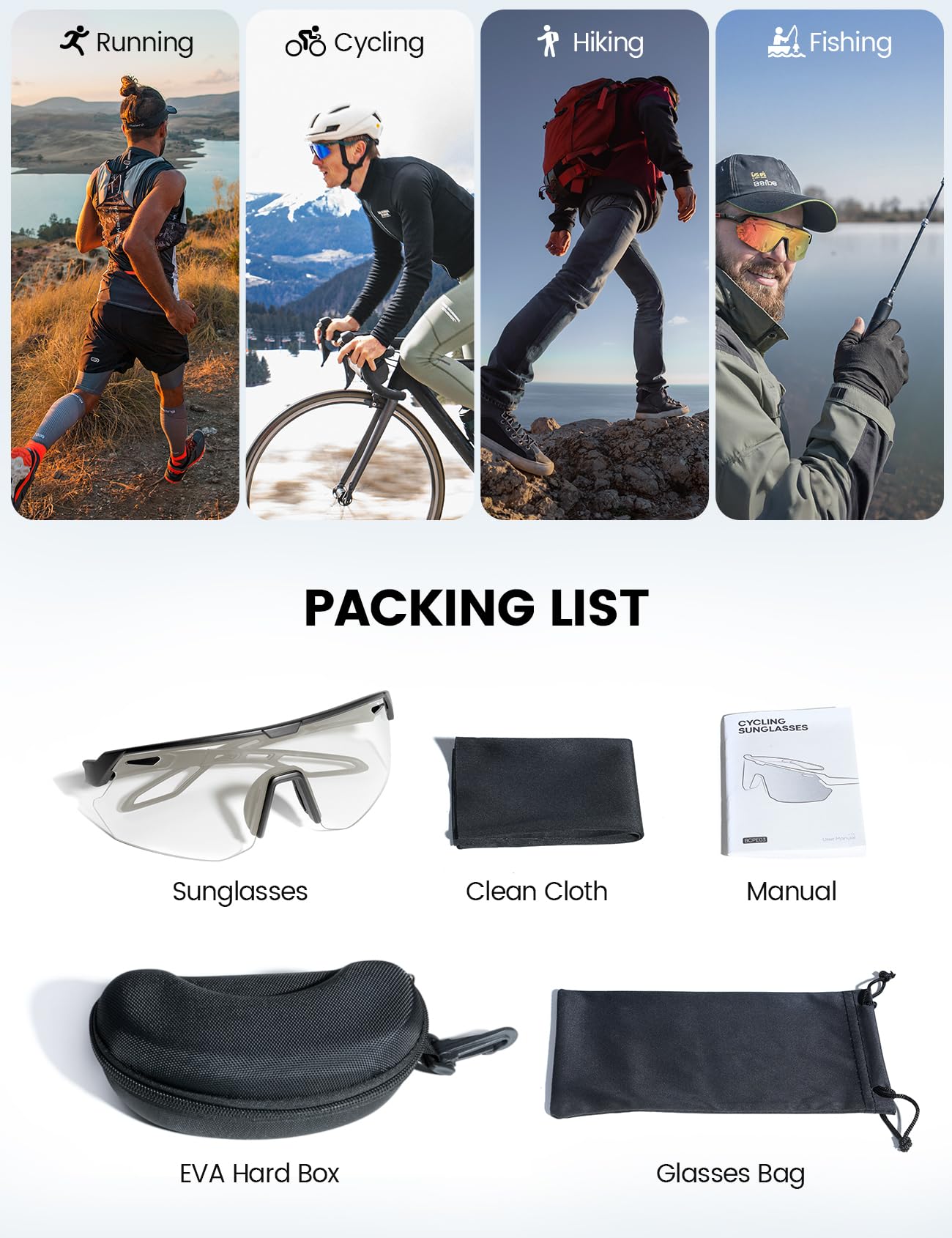Lamicall hard-shell case with cleaning cloth and pouch for travel.