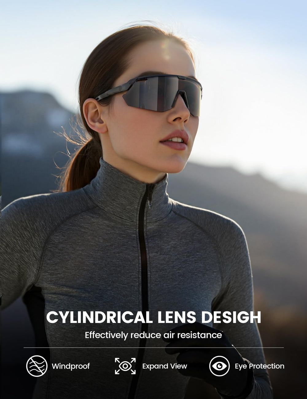 Lamicall lens air vents help prevent fogging during rides.