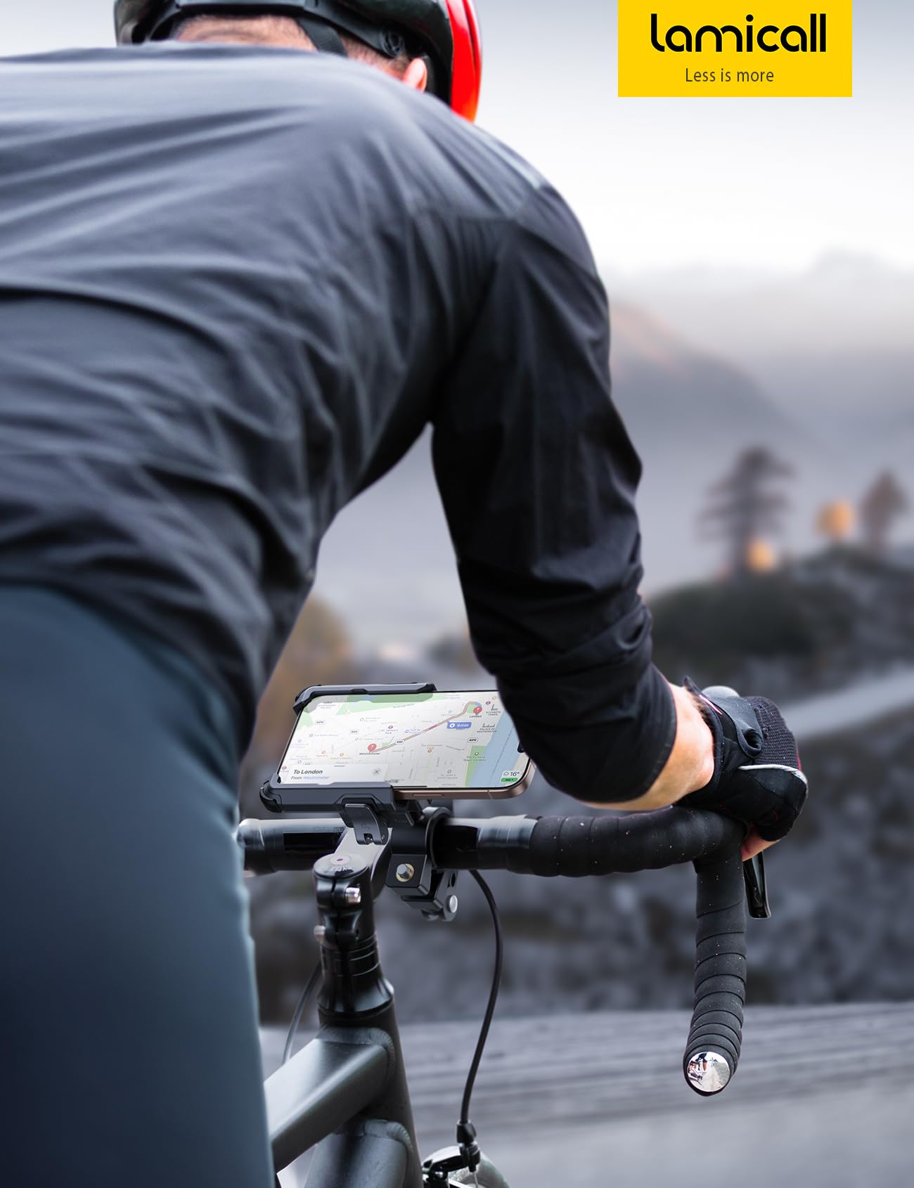 Lamicall bike mount offers one-handed insertion and secure grip during rides