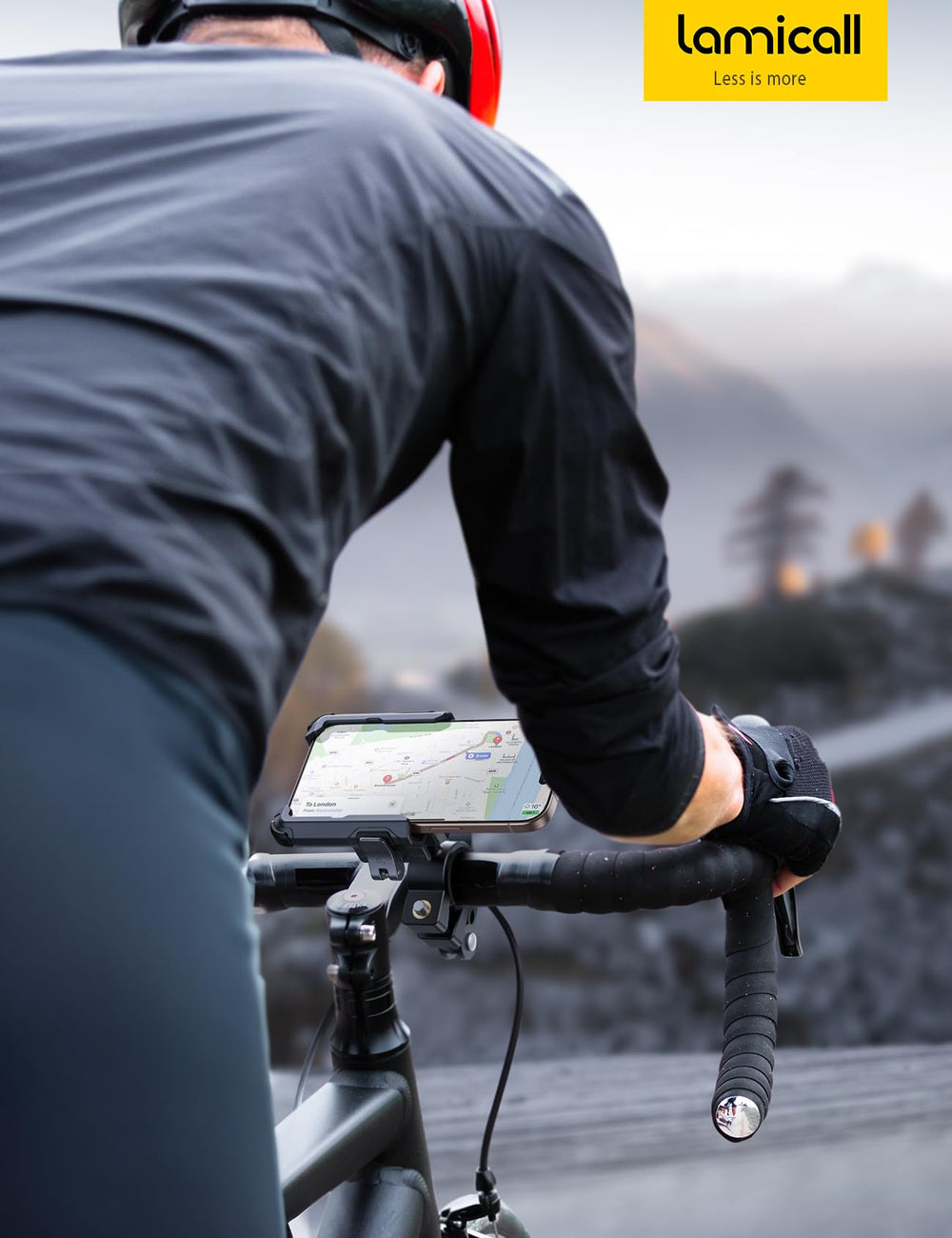 Lamicall bike mount offers one-handed insertion and secure grip during rides