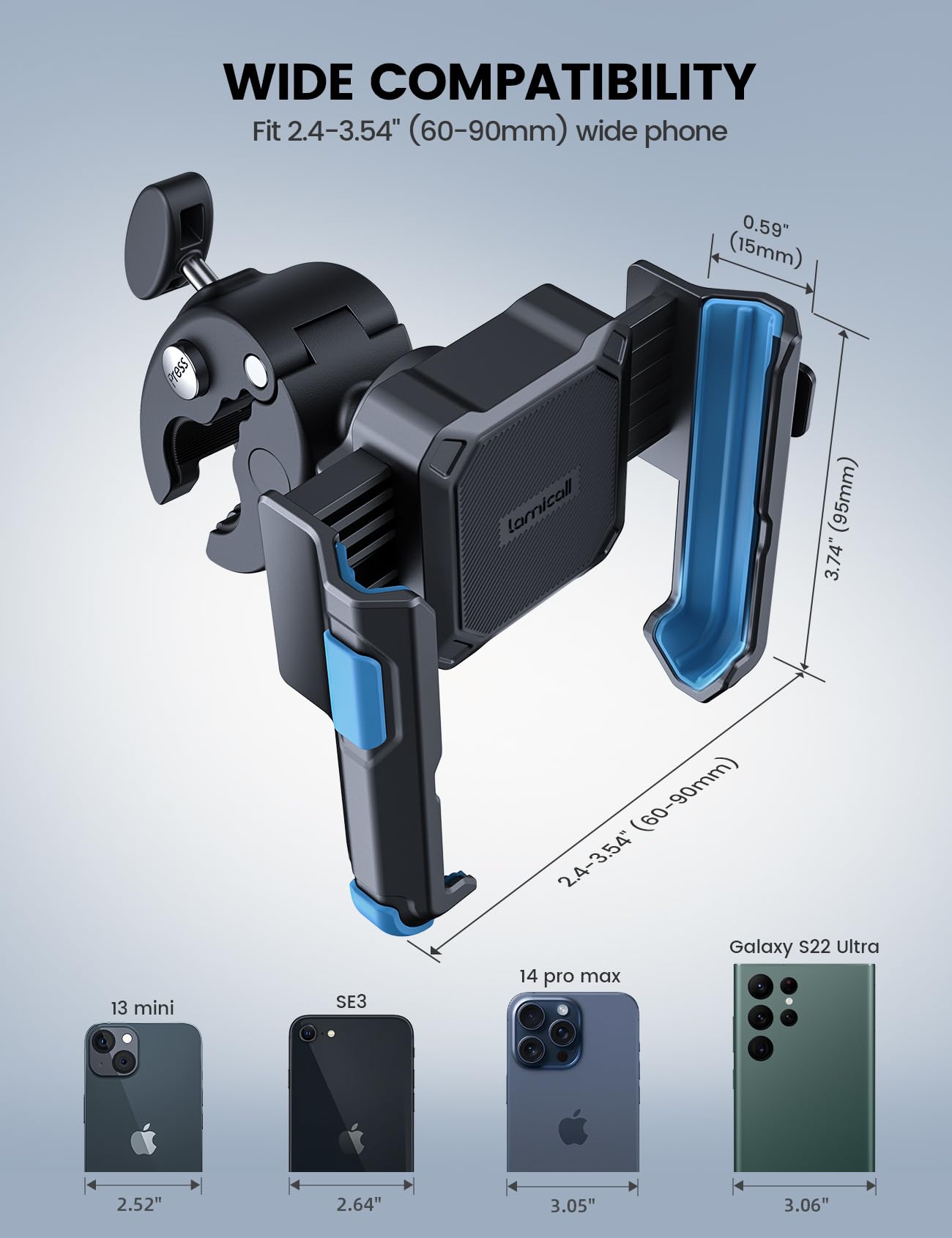 Lamicall rubber pads protect against scratches and slipping