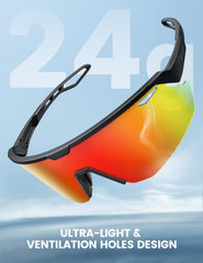 Lamicall adjustable nose pad on orange sunglasses enhances fit during workouts