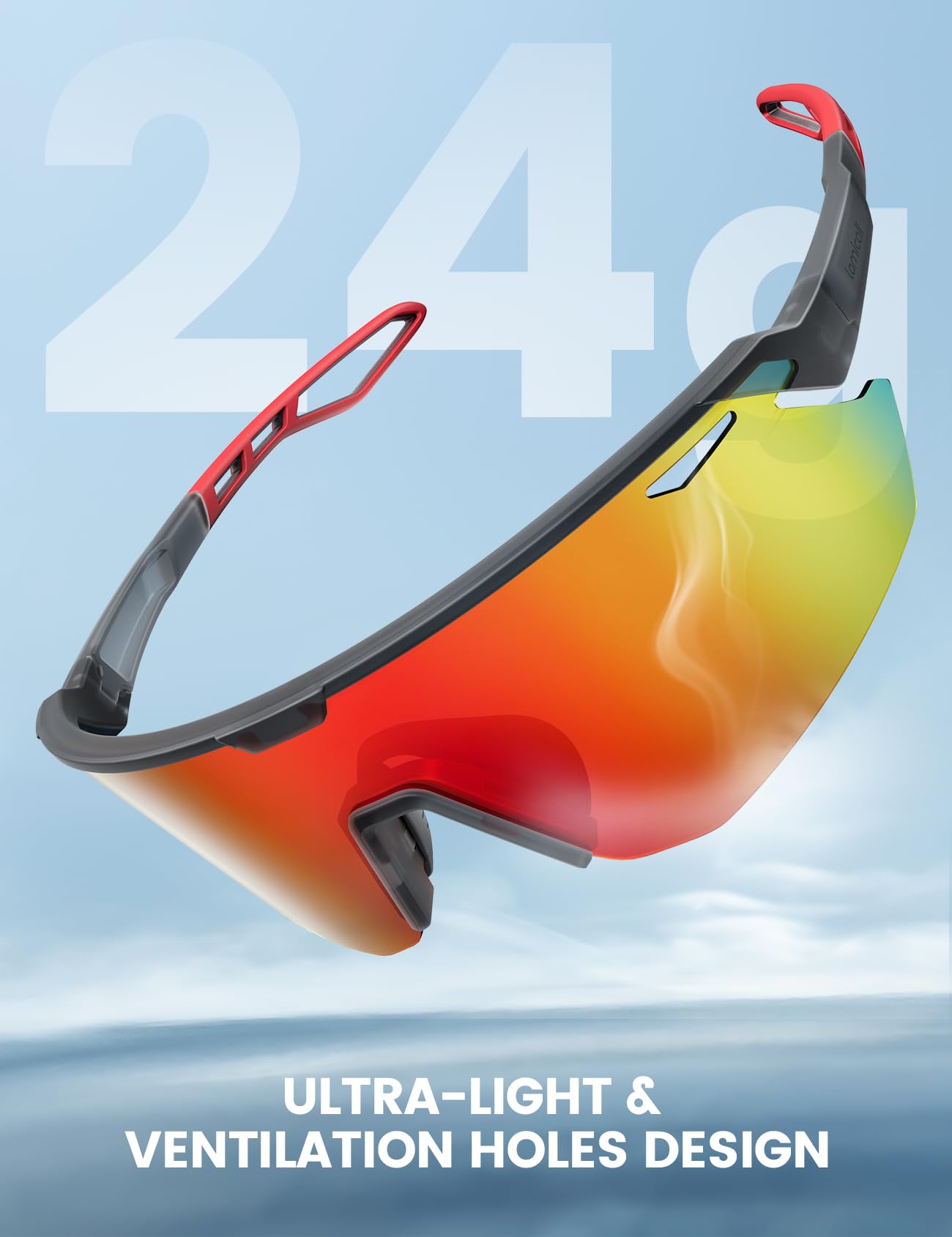 Lamicall adjustable nose pad sunglasses fit many faces for comfortable wear.