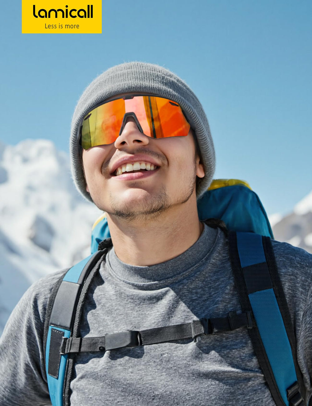 Lamicall sunglasses include a hard-shell case for on-the-go protection.