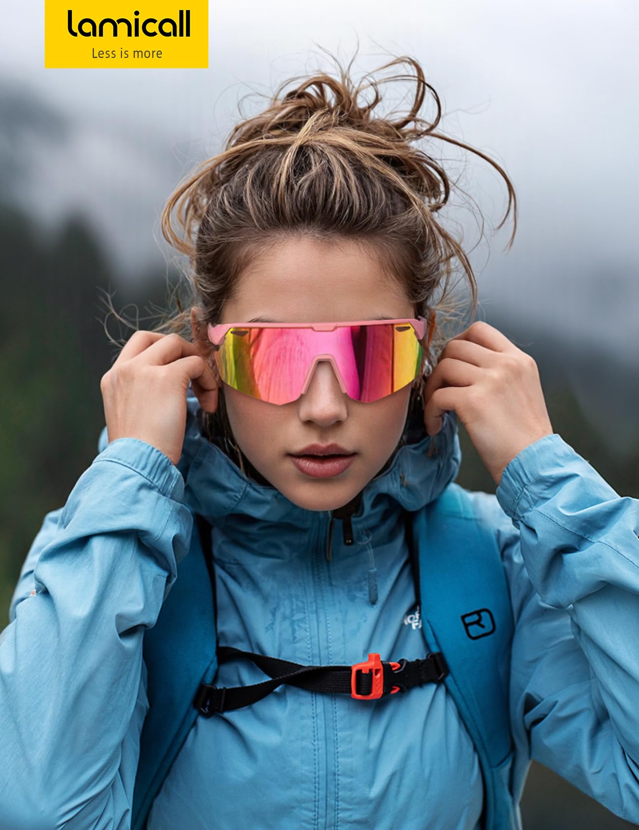 Lamicall lightweight sports sunglasses with impact-resistant TAC lenses