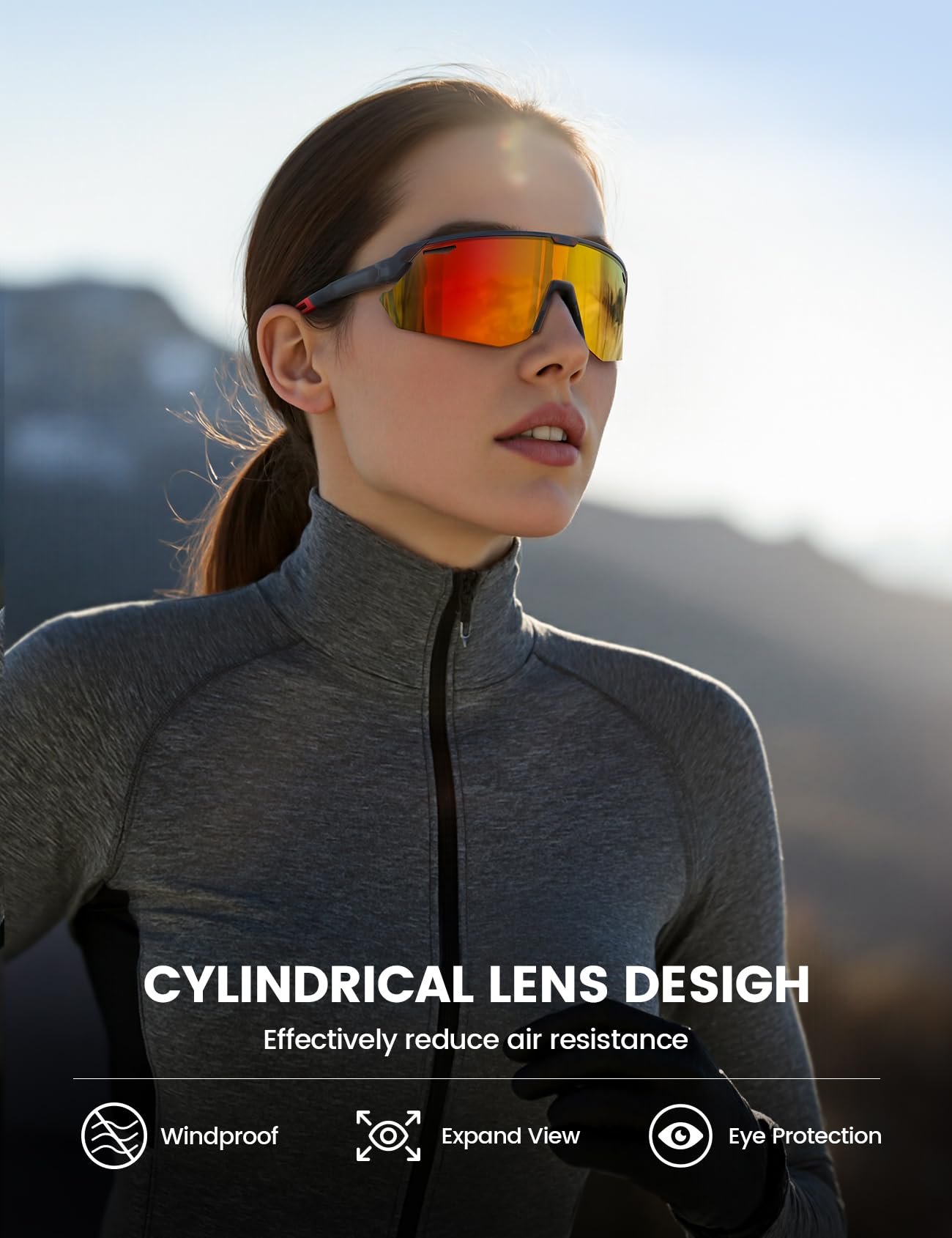 Lamicall ultralight 24g sunglasses minimize fatigue during sports and travel.