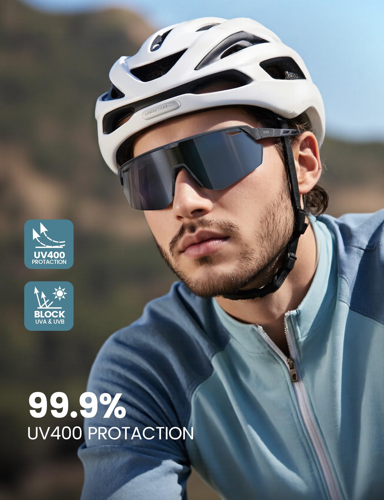Lamicall polarized sunglasses with adjustable nose pads for a customizable fit.
