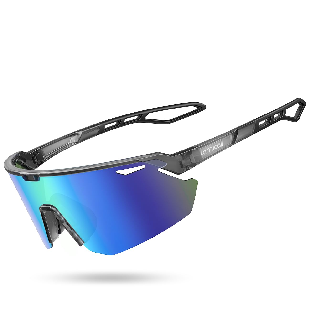 Lamicall polarized sunglasses with blue-green lenses provide UV400 protection and color accuracy.