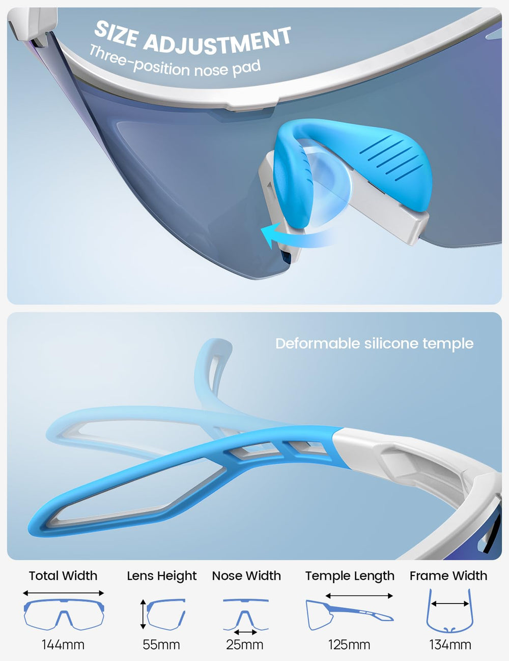 Lamicall polarized sunglasses UV400 TAC lenses deliver color clarity