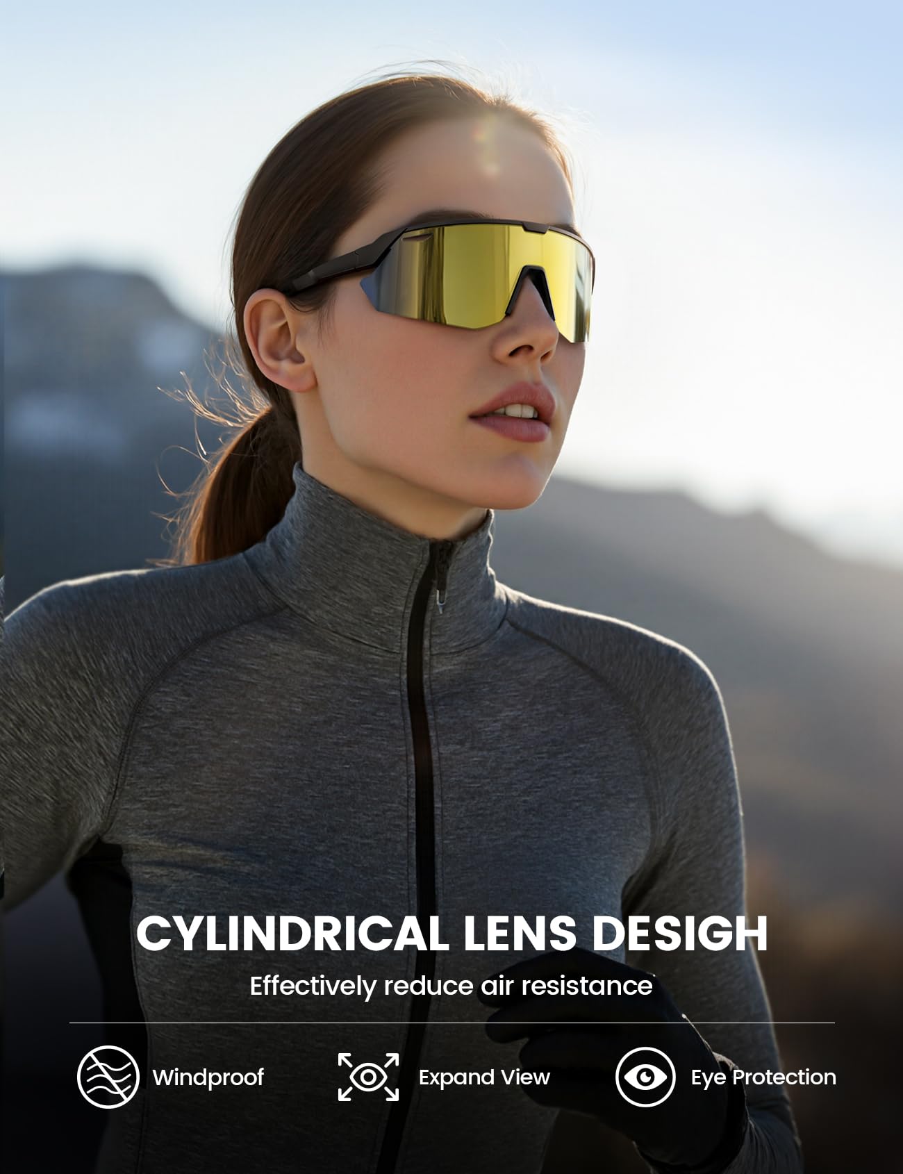 Lamicall sunglasses wide field of view for safer outdoor activity