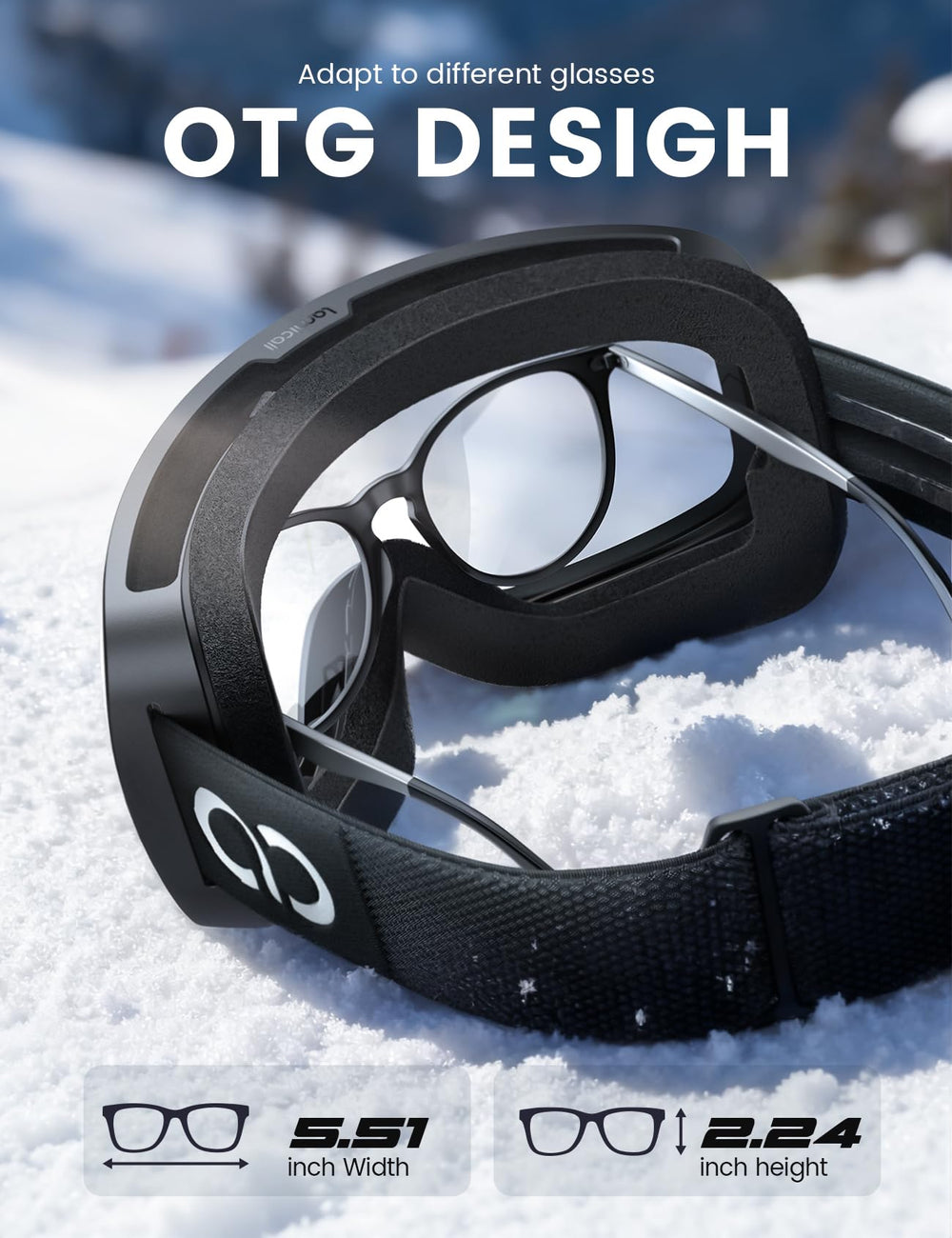 Lamicall OTG design fits over most prescription glasses for easy vision.