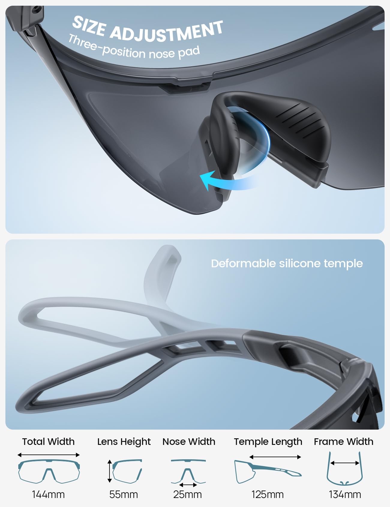 Lamicall wide-field sunglasses improve situational awareness for outdoor sports.