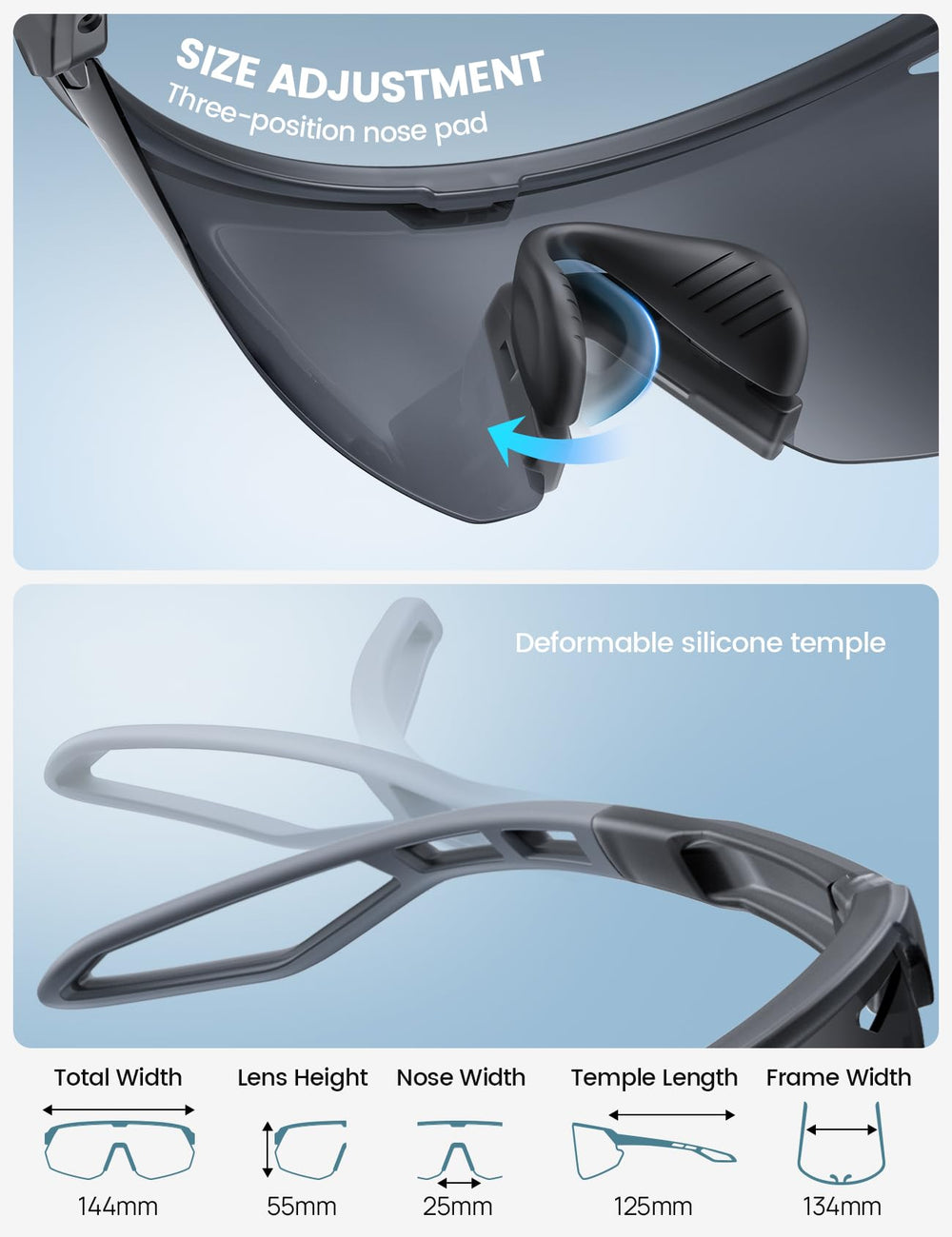 Lamicall wide-field sunglasses improve situational awareness for outdoor sports.