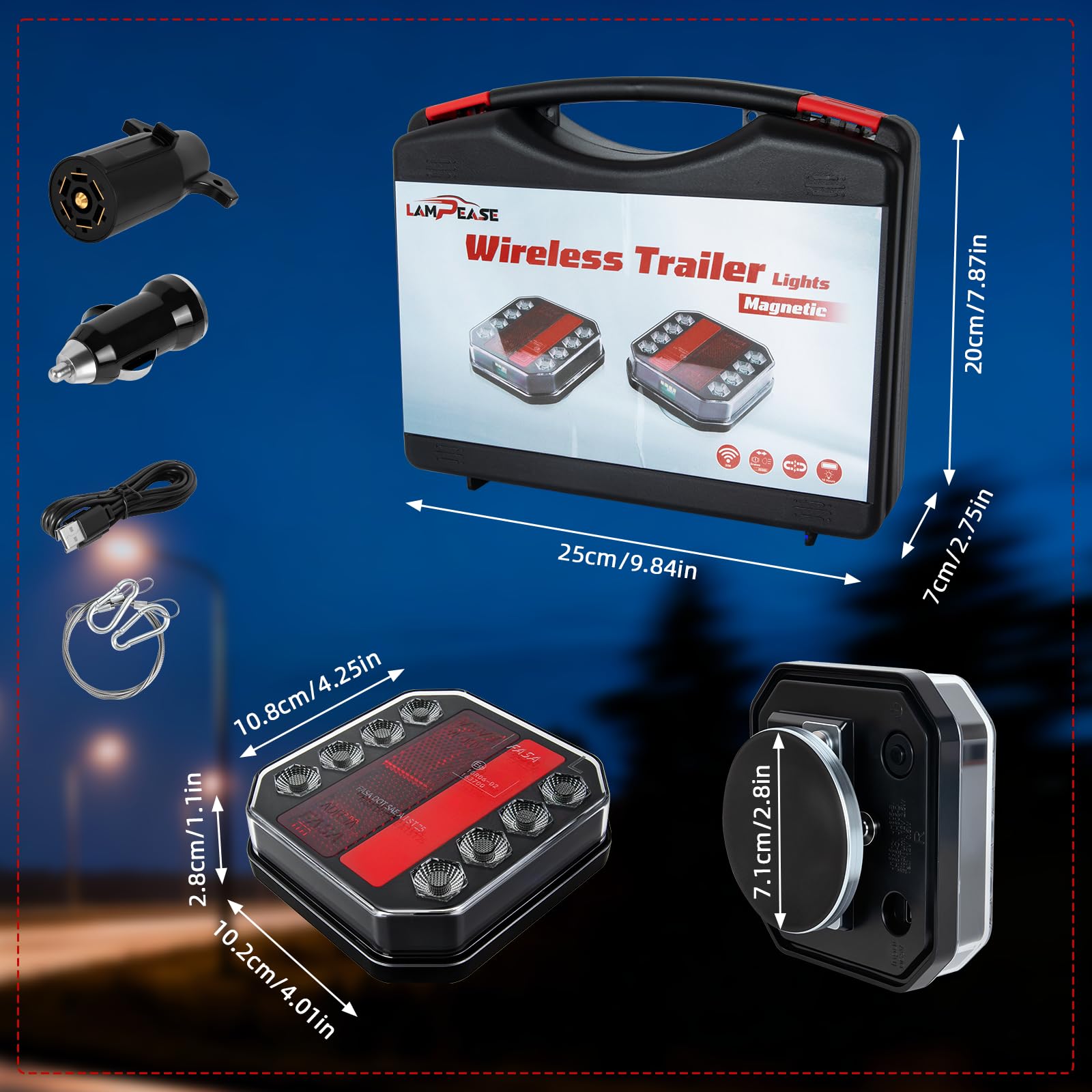 LAMPEASE plug-and-play trailer lights install in minutes without tools.