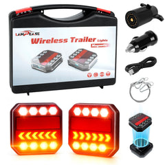 LAMPEASE wireless trailer lights with magnet mount for fast, tool-free mounting on metal surfaces.