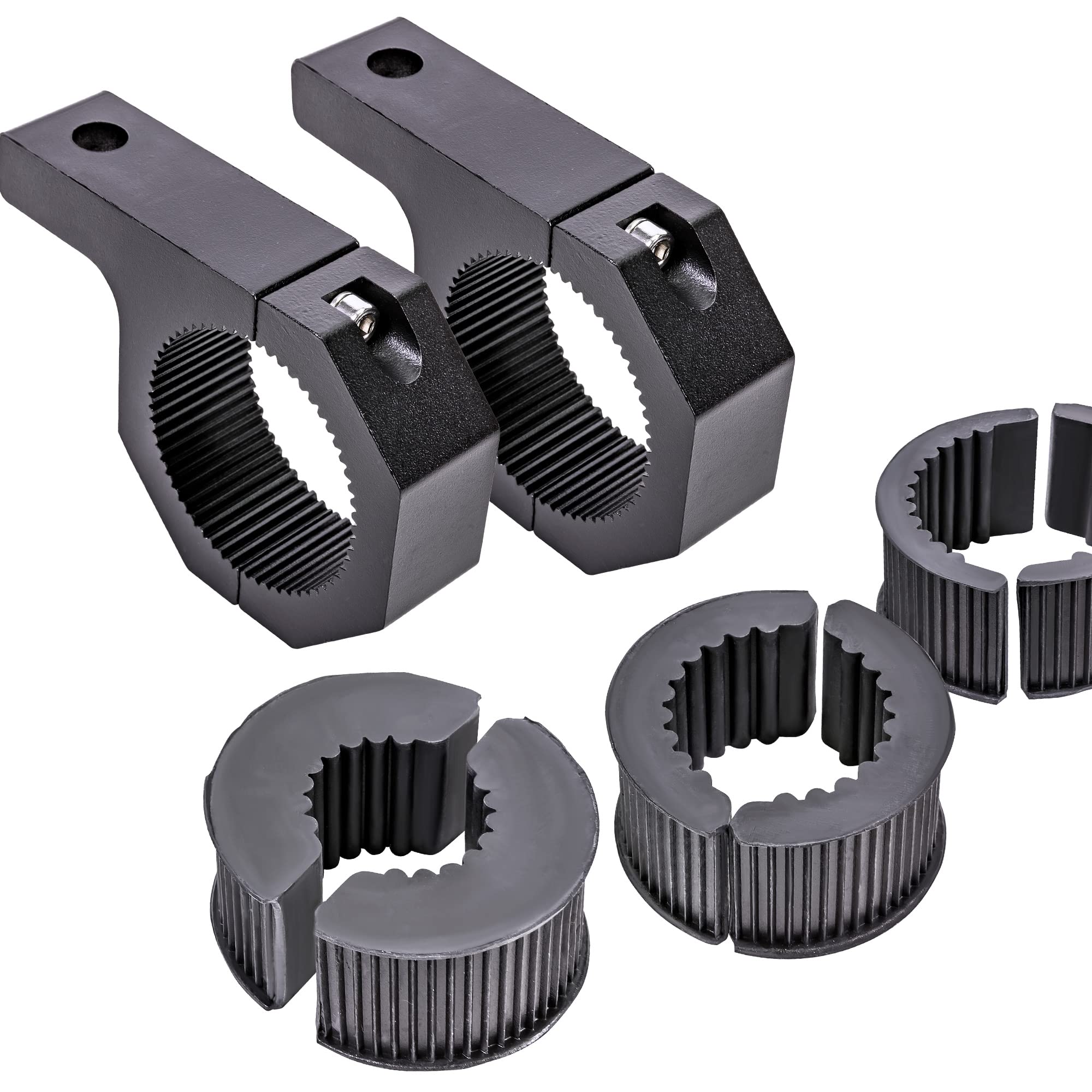 LAMPHUS Cruizer bar clamp fits 1-inch tubes for secure, drill-free light bar mounting.