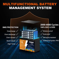 Lampword LiFePO4 battery with charger for reliable trolling motor energy