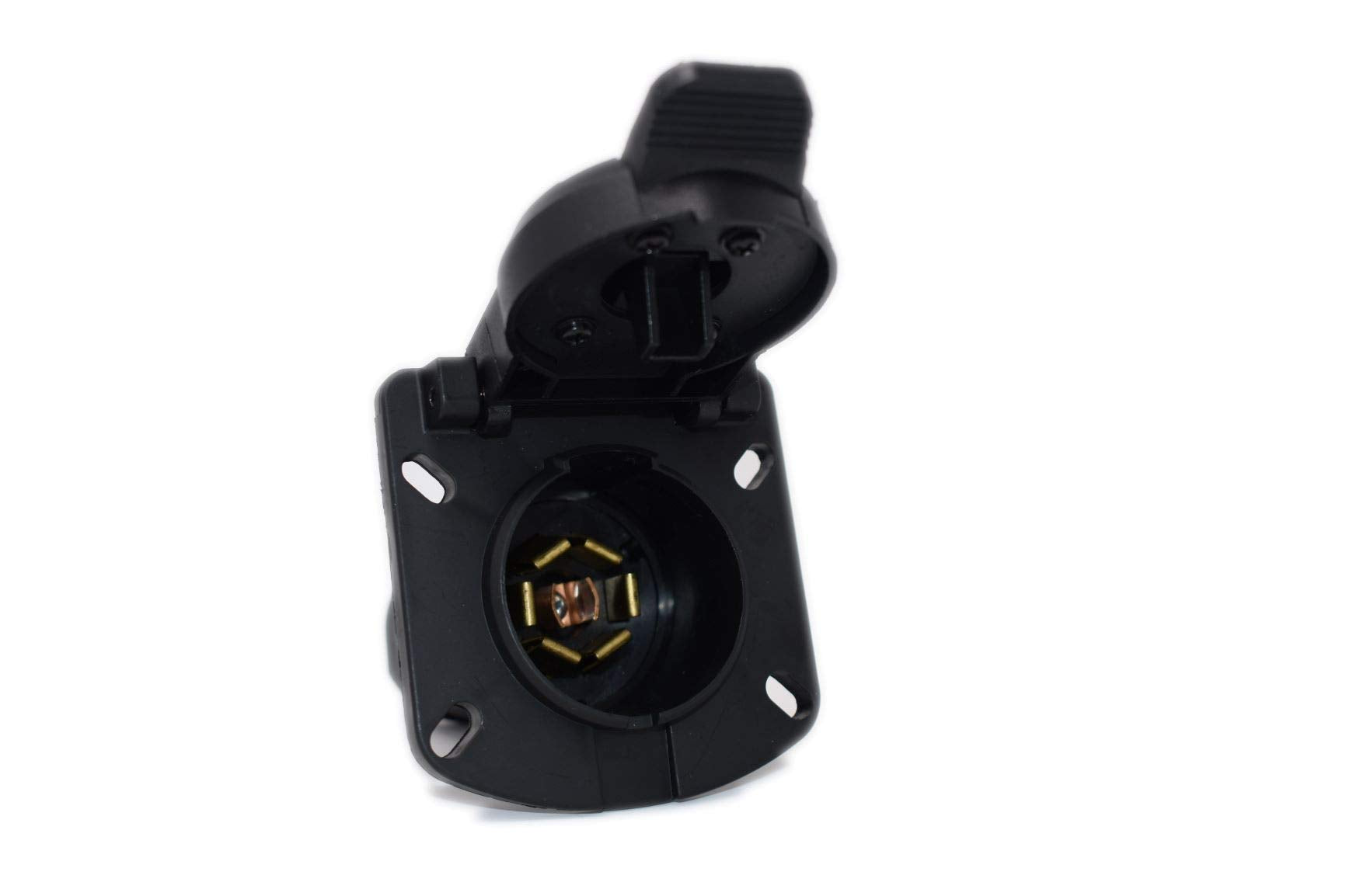 Lamrok LITESWICH exterior camper lights on for better visibility.