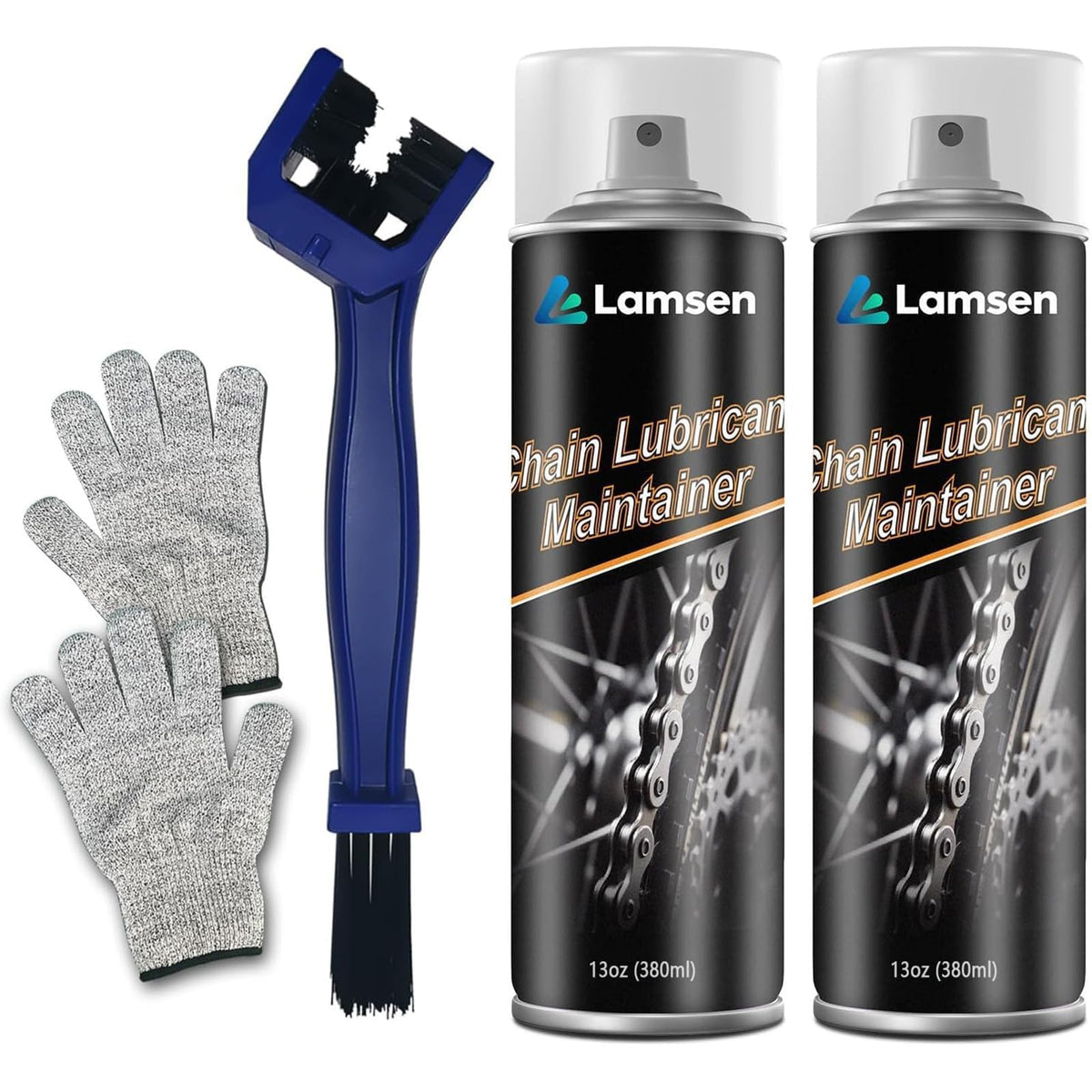 Lamsen Chain Lube 2x13oz bottles for durable bike lubrication