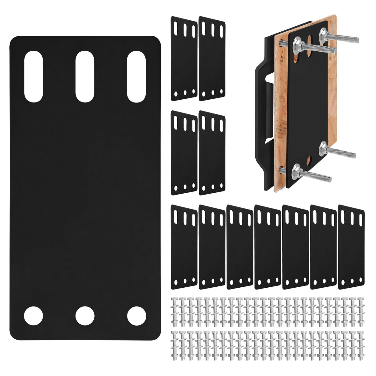 Lanbos 12Pcs E-Track backplate side view boosts cargo stability on rails