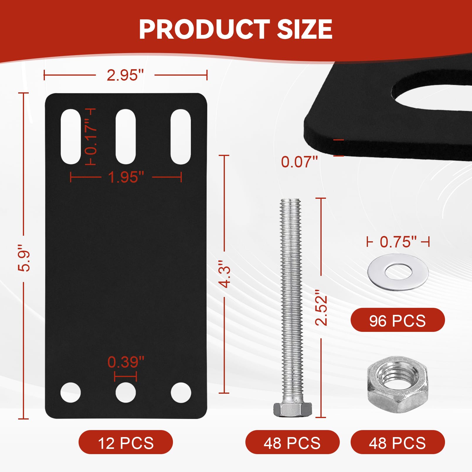 Lanbos E-Track backplate top view ready for universal rail mounting