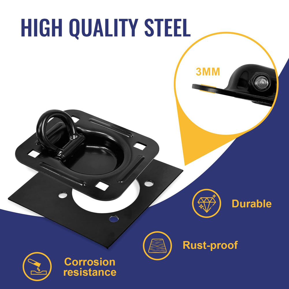 Lanbos 2,000 lb per anchor capacity supports heavy-duty securing tasks.