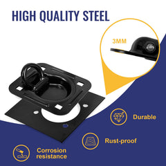 Lanbos 2,000 lb per anchor capacity supports heavy-duty securing tasks.