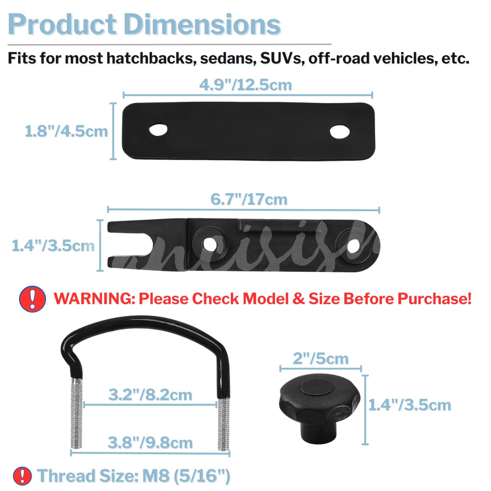 Lancisism clamps installed on car roof for stable highway mounting