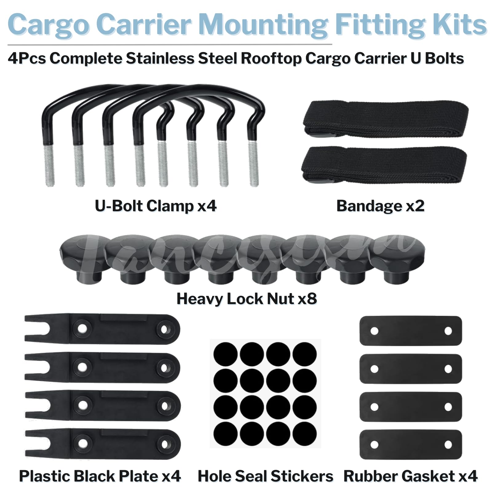 Lancisism rubber washers protect vehicle surface during clamping