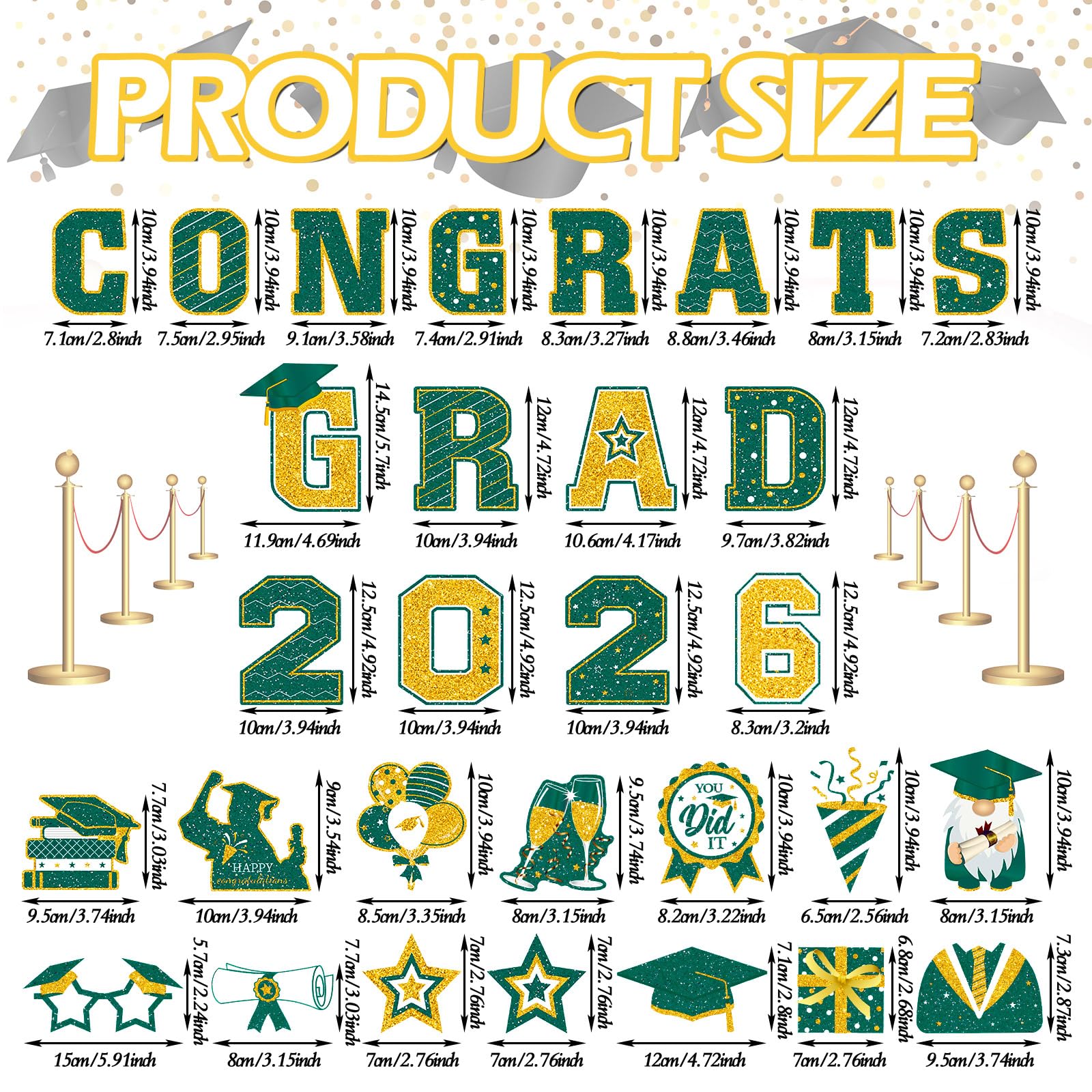Landhoow cap-diploma design magnet on fridge for year-round celebration.
