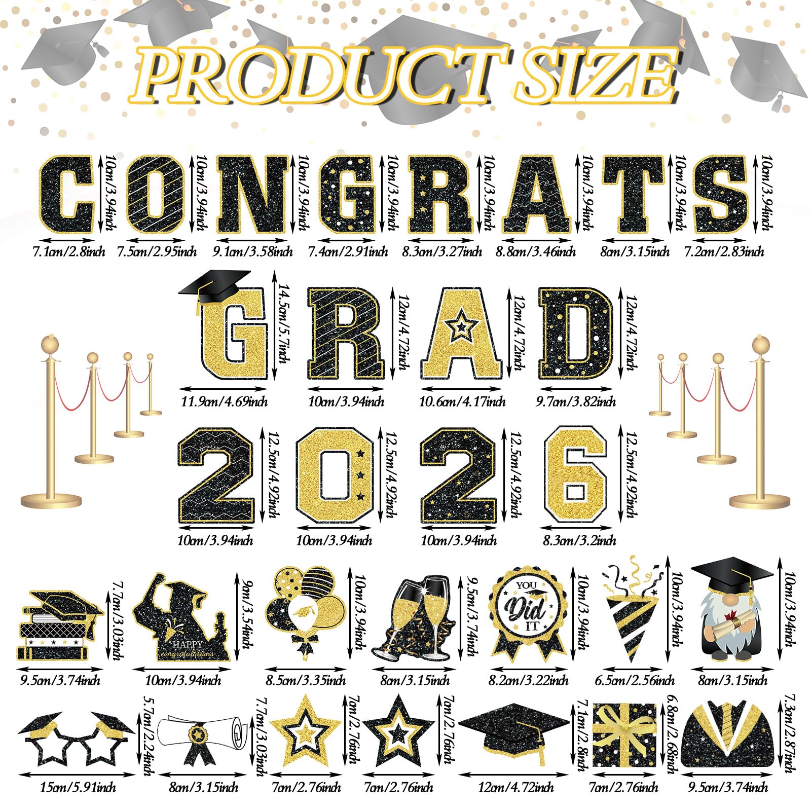 Landhoow graduation cap-diploma design magnets evoke ceremony vibes on fridges or doors.