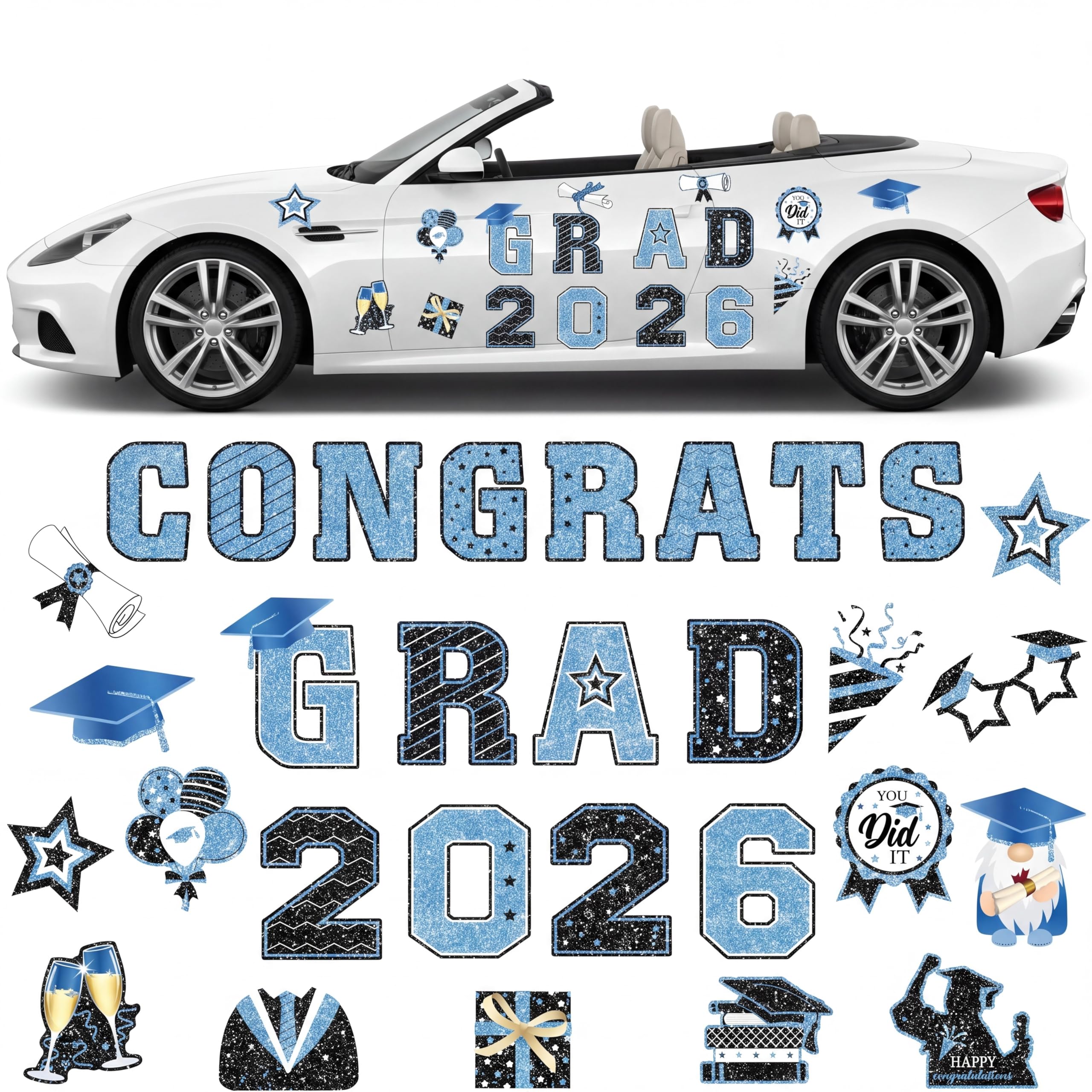 Landhoow graduation magnet cap design adds festive flair to metal surfaces.