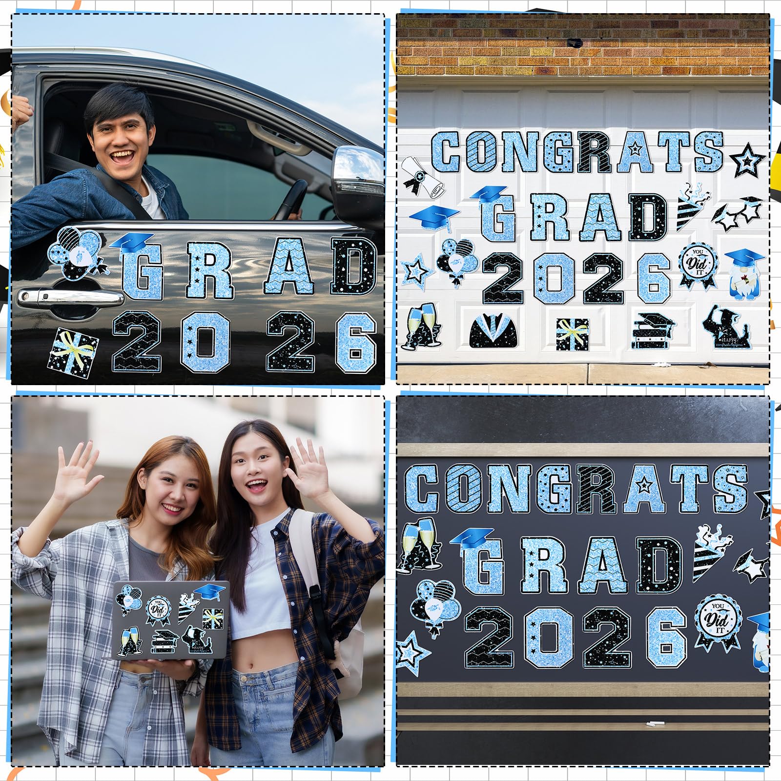 Landhoow reusable graduation magnet for quick yearly setups.