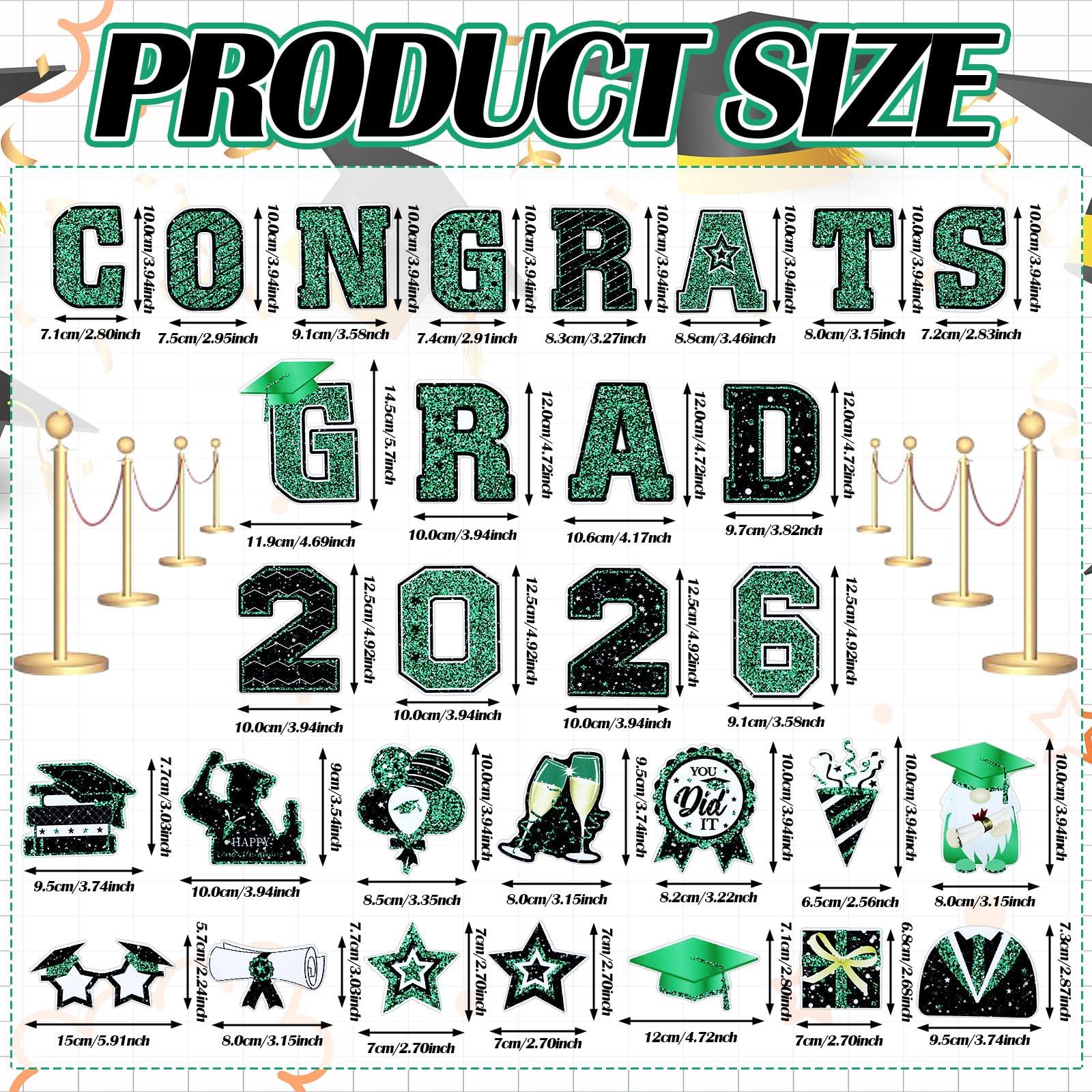 Landhoow car-door magnets collection adds festive graduation vibes.