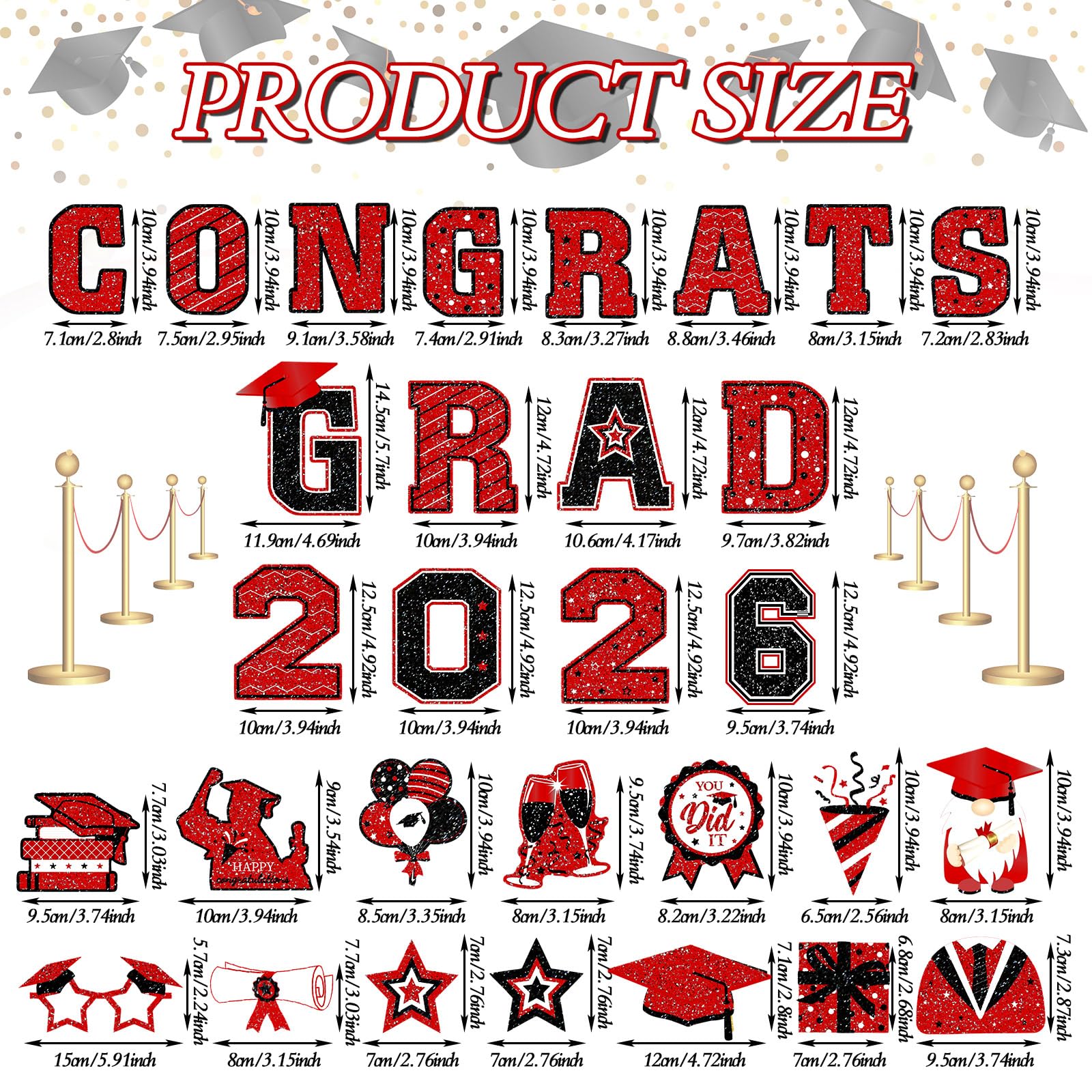 Landhoow reusable graduation magnets; strong magnetism for year-after-year celebration.