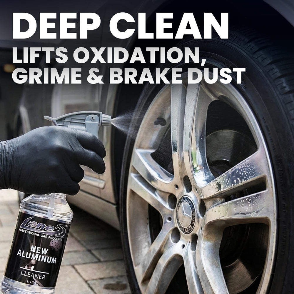 Rust and oxidation removal with LANE'S cleaner for faster wheel restoration