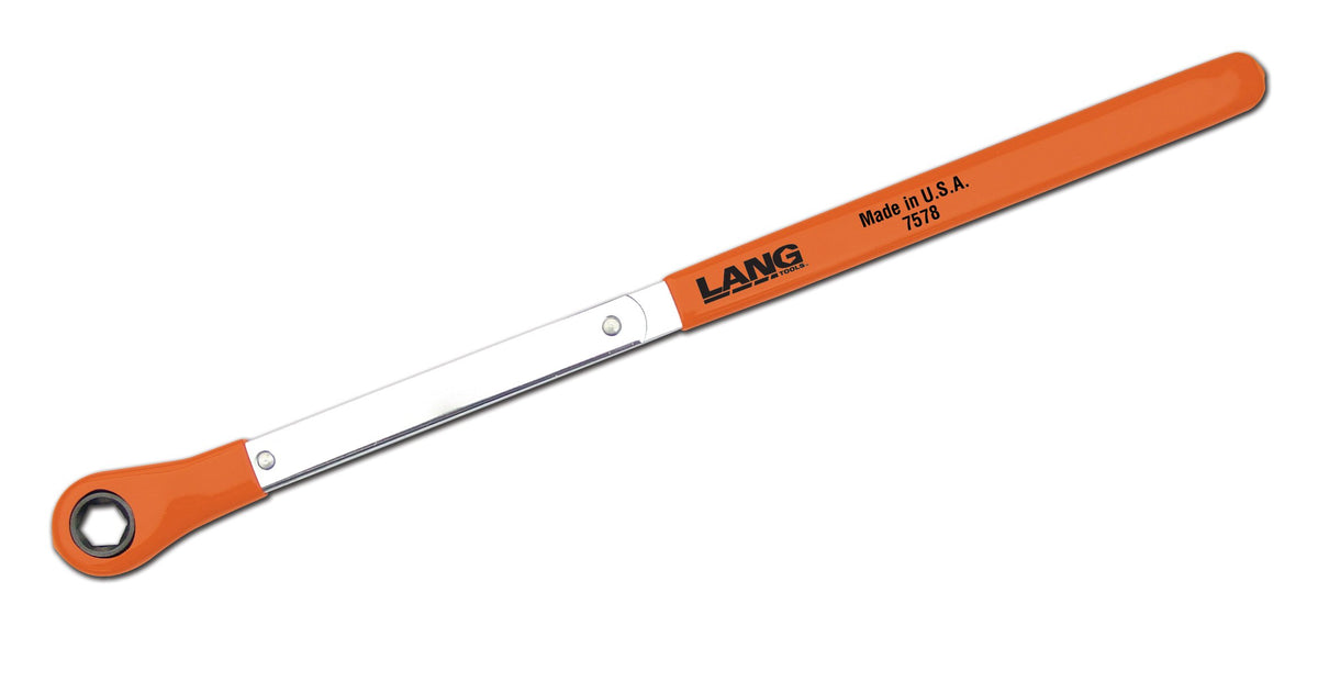 Lang Tools 7578 long-handle slack adjuster wrench for easier brake adjustments on heavy-duty trucks.