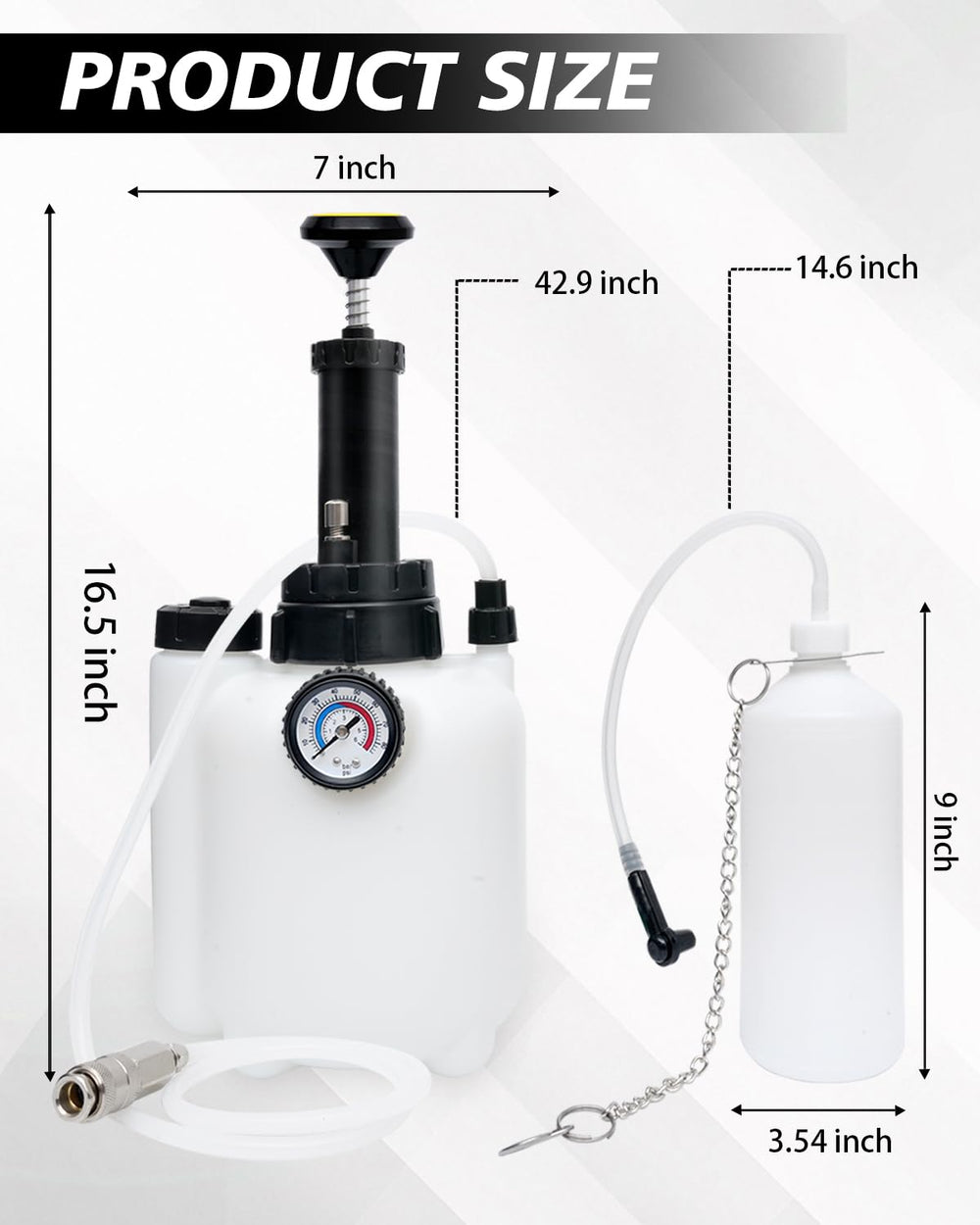 Langawaser waste fluid bottle 1L keeps used fluid contained.
