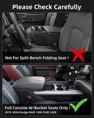 LANGBEAN anti-slip tray liner prevents items from sliding in RAM 1500 console.