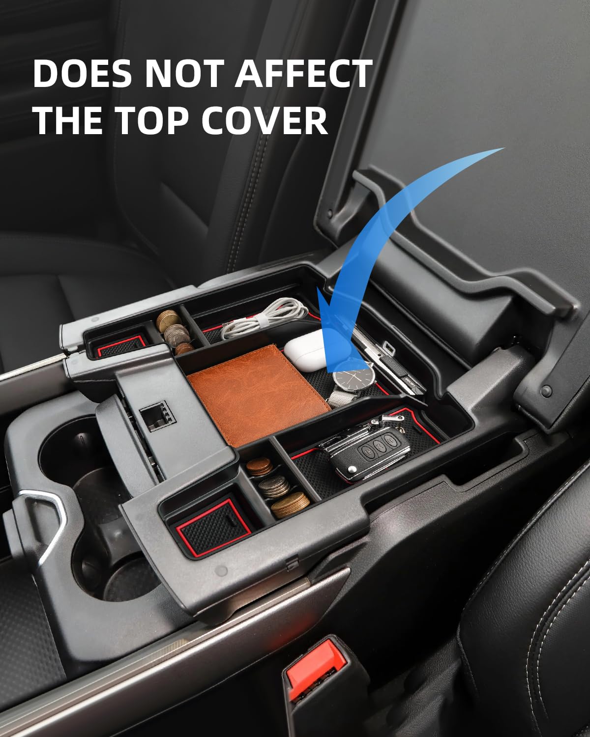 LANGBEAN bucket-seat compatible tray keeps essentials reachable.